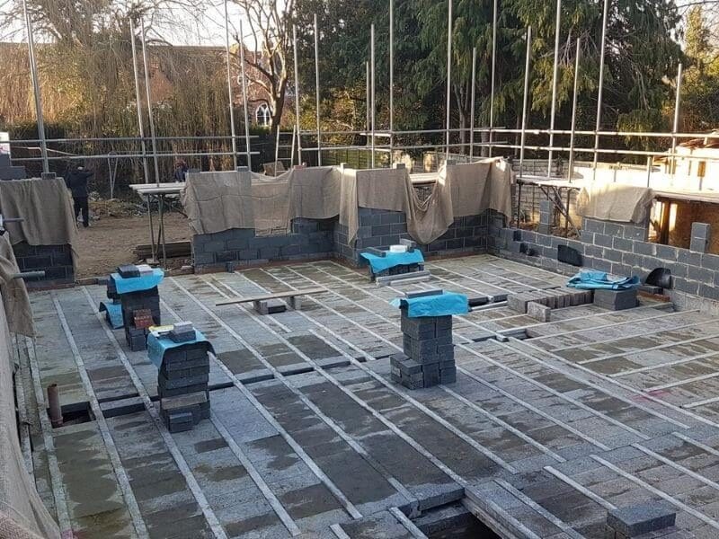 Foundations - new build property by Hennessy Construction in Dorset